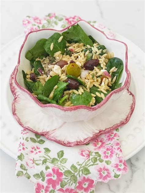mediterranean-orzo-spinach-salad-with-feta-cheese image