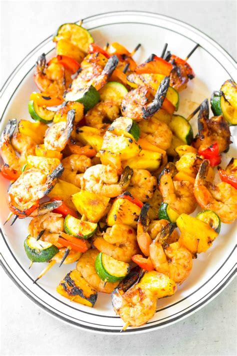 teriyaki-bbq-grilled-shrimp-skewers-recipe-a-spicy image