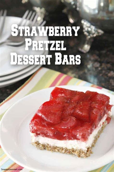 easy-strawberry-pretzel-dessert-bars-snappy-gourmet image