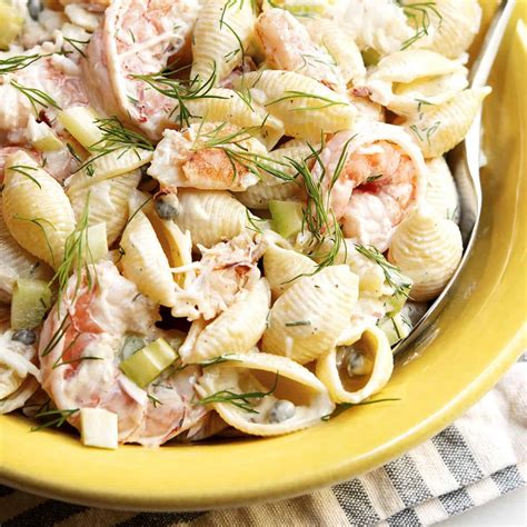 easy-seafood-pasta-salad-with-crab-and-shrimp image