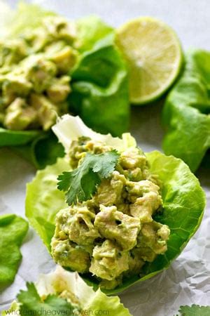 avocado-chicken-salad-lettuce-wraps-whole-and image