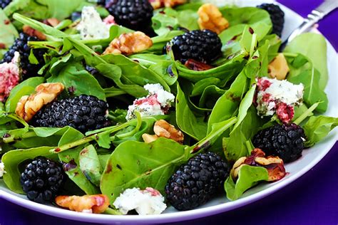 spinach-berry-salad-with-blackberry-balsamic-vinaigrette image