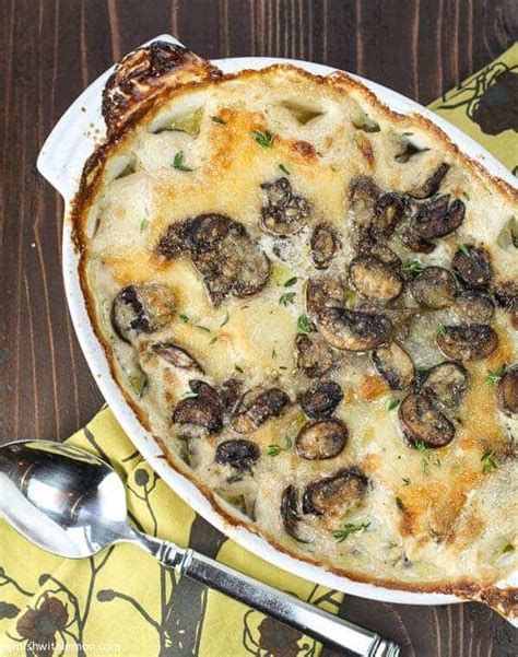 mushroom-potato-gratin-recipe-garnish-with-lemon image