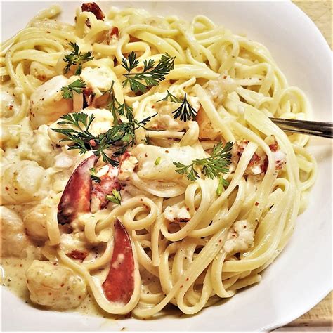 creamy-seafood-linguine-with-lobster-foodle-club image