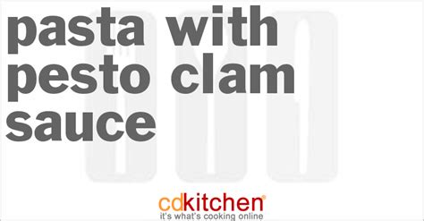 pasta-with-pesto-clam-sauce-recipe-cdkitchencom image