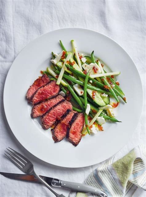 grilled-beef-with-green-bean-salad-and-onion-dressing image