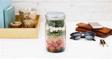 spinach-salad-in-a-jar-with-mozzarella-orzo-and-snap image
