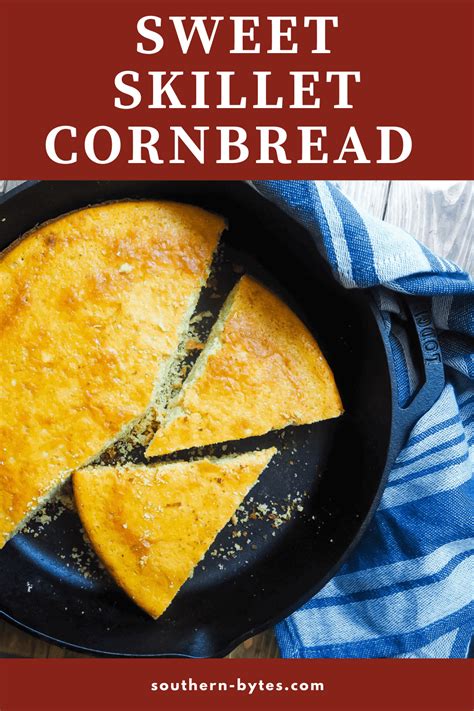 sweet-cornbread-in-a-cast-iron-skillet-southern-bytes image