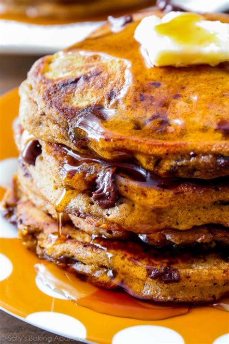pumpkin-chocolate-chip-pancakes-sallys-baking-addiction image