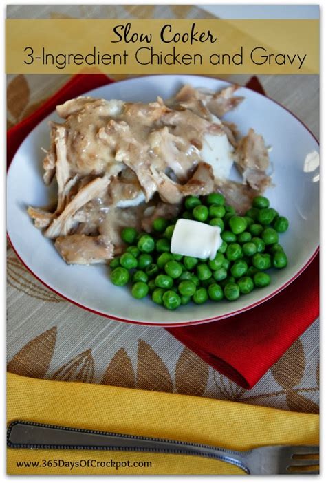 recipe-for-3-ingredient-slow-cooker-chicken-and-gravy image