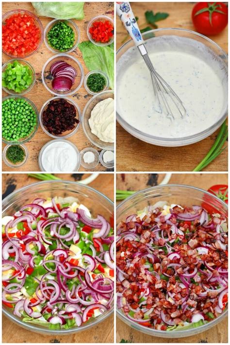 overnight-salad-or-seven-layer-salad-sweet-and-savory image