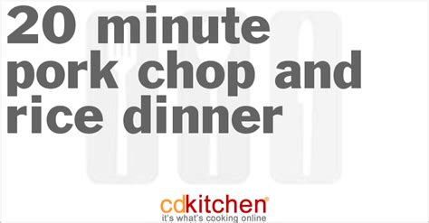 20-minute-pork-chop-and-rice-dinner image