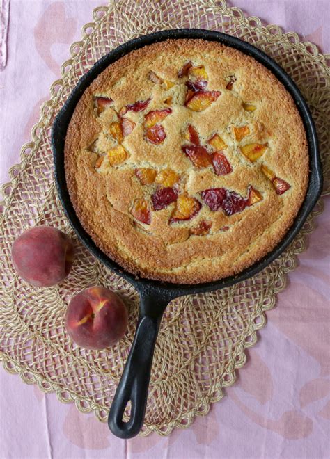 sweet-peach-cornbread-cake-hilah-cooking image