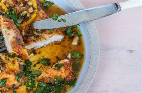 chicken-breast-with-lemon-and-tarragon-sauce-dinner image