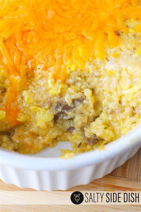 sausage-and-grits-casserole-salty-side-dish image