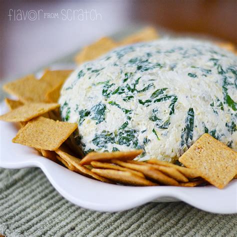 spinach-artichoke-cheese-ball-flavor-from-scratch image