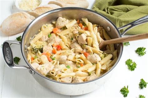 one-pot-creamy-chicken-and-vegetable-pasta image