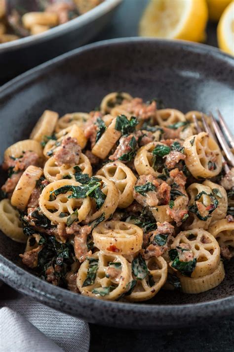 creamy-sausage-kale-pasta-olivias-cuisine image