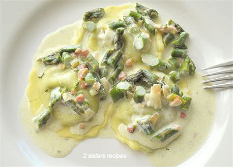 spinach-ravioli-with-asparagus-sauce-2-sisters image