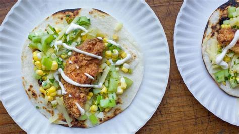 southern-fried-chicken-tacos-recipe-rachael-ray-show image