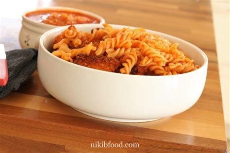 schnitzel-and-pasta-chicken-schnitzel-strips-with-pasta image