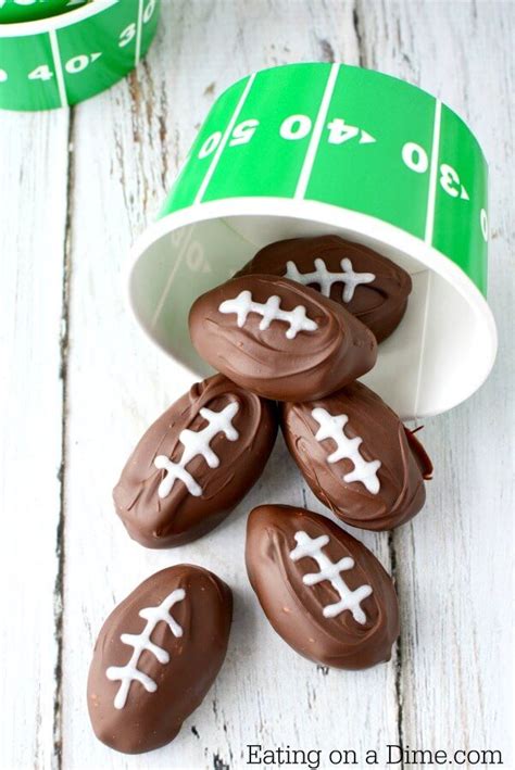 football-shaped-chocolate-peanut-butter-balls-eating image