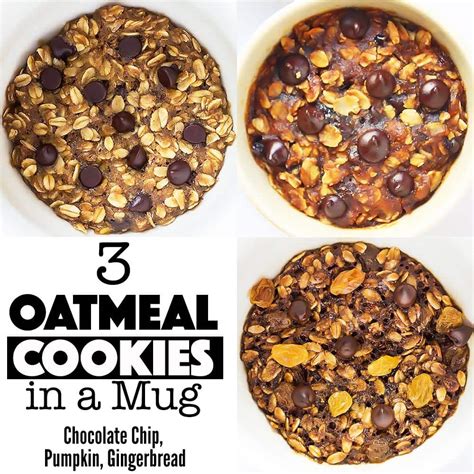 oatmeal-cookie-in-a-mug-3-ways-gluten-free-vegan image