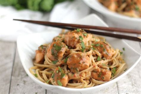 super-fast-asian-salmon-pasta-with-easy-peanut-sauce image