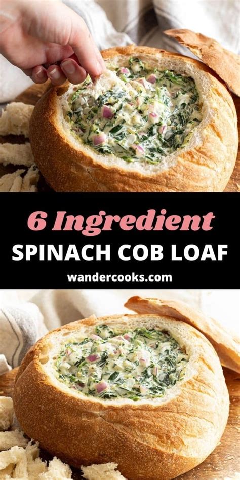 quick-creamy-spinach-cob-loaf-dip-wandercooks image