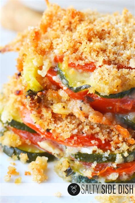 zucchini-tomato-casserole-with-bread-crumb-topping image