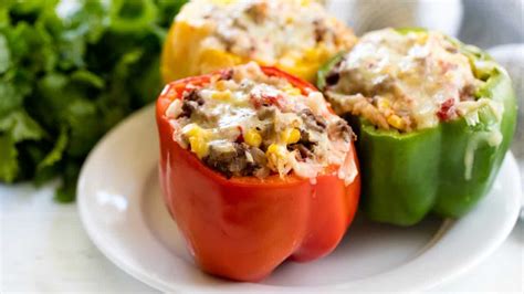 easy-stuffed-bell-peppers-the-stay-at-home-chef image