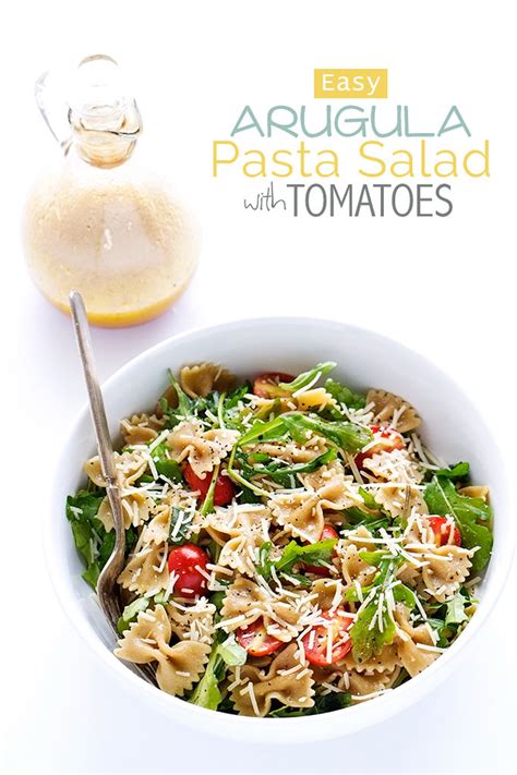 arugula-pasta-salad-with-tomatoes-recipe-little-spice image
