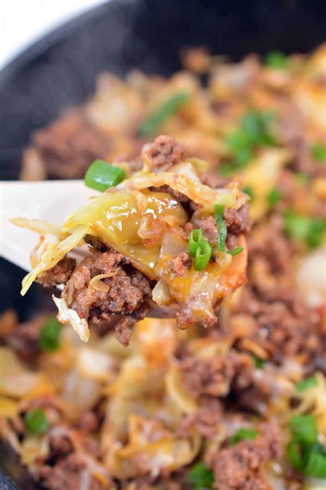 taco-ground-beef-and-cabbage-skillet-meal-sweet image