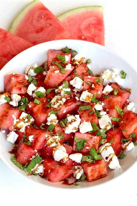 watermelon-feta-salad-with-mint-and-a-balsamic-glaze image