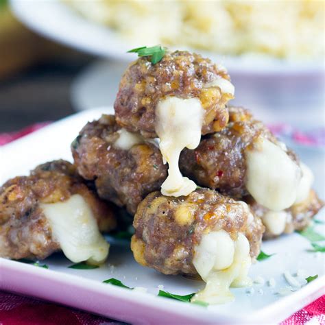 mozzarella-stuffed-sausage-meatballs-and-pasta-gather image