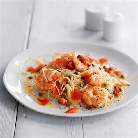 capellini-with-shrimp-capers-and-tomatoes image