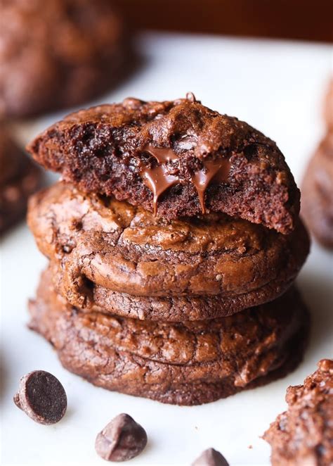soft-and-chewy-double-chocolate-truffle-cookies image