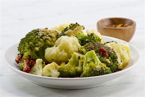 grilled-broccoli-cauliflower-parmesan-manns-fresh image