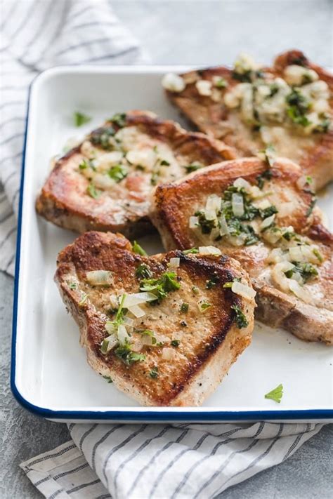 pork-chops-with-dijon-herb-sauce-skinnytaste image