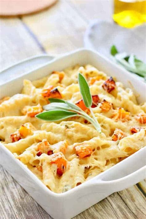 roasted-butternut-squash-with-penne-and-garlic-cream image