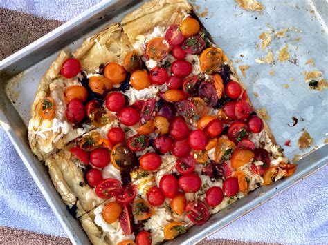 rustic-end-of-summer-cherry-tomato-galette image
