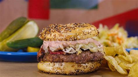 new-york-bagel-burger-recipe-rachael-ray-show image