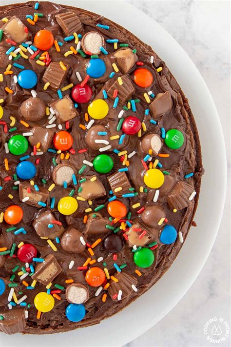 candy-brownie-pizza-cooking-on-the-front-burner image