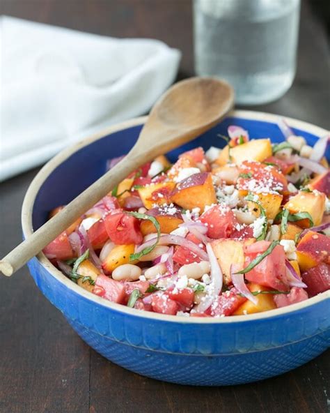 tomato-peach-salad-with-basil-a-couple-cooks image