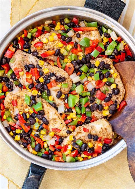 southwest-skillet-chicken-with-beans-and-corn-simply image
