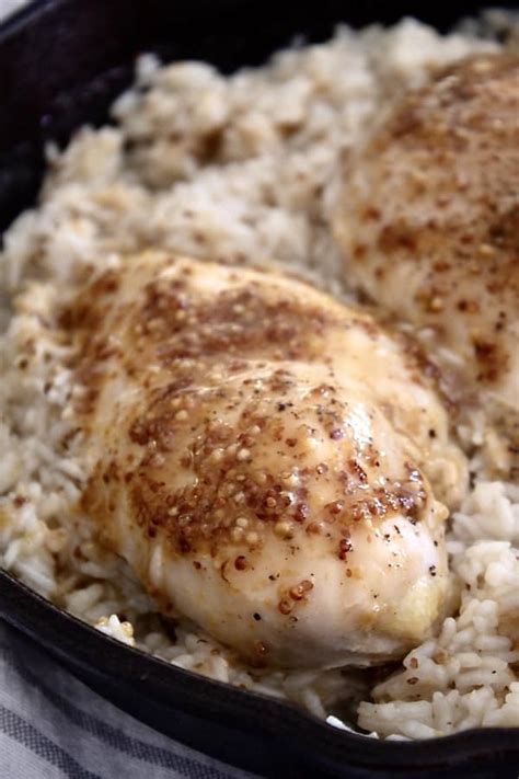 baked-honey-mustard-chicken-and-rice-laughing-spatula image