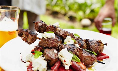 spicy-lamb-feta-skewers-with-greek-brown-rice-salad image