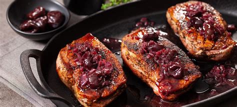 mocha-rubbed-duck-breast-with-cherry-and-red-wine image
