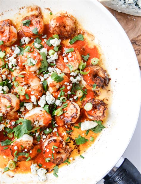 crispy-buffalo-wing-shrimp-with-blue-cheese-grits image