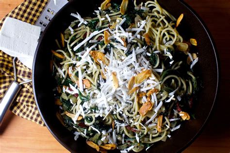 spaghetti-with-swiss-chard-and-garlic-chips-smitten-kitchen image